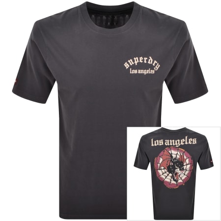 Product image for Superdry Neo Trad Tattoo T Shirt Dark Charcoal
