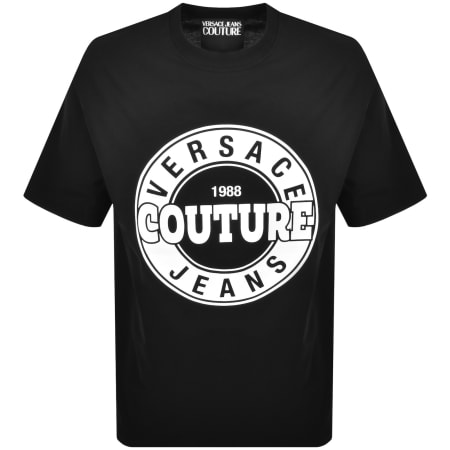 Product image for Versace Jeans Couture Logo Round T Shirt Black