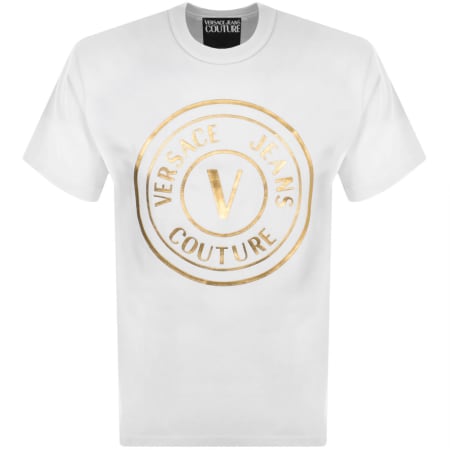 Product image for Versace Jeans Couture Foil Logo T Shirt White