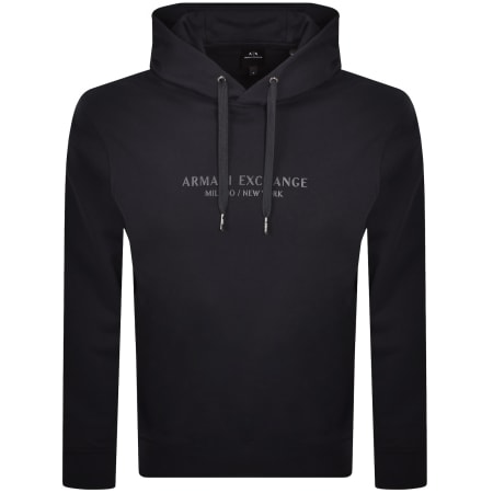 Product image for Armani Exchange Logo Hoodie Navy