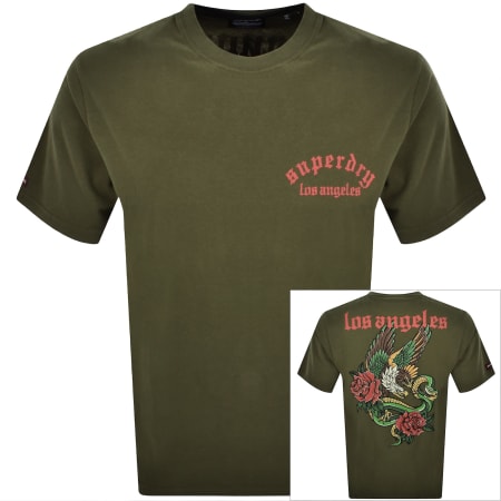 Product image for Superdry Neo Trad Tattoo T Shirt Green