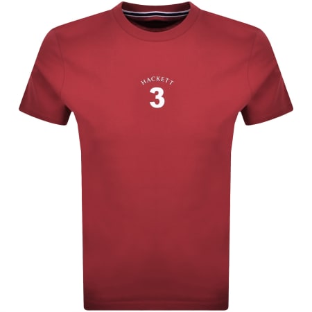Product image for Hackett Heritage Number T Shirt Chilli Red