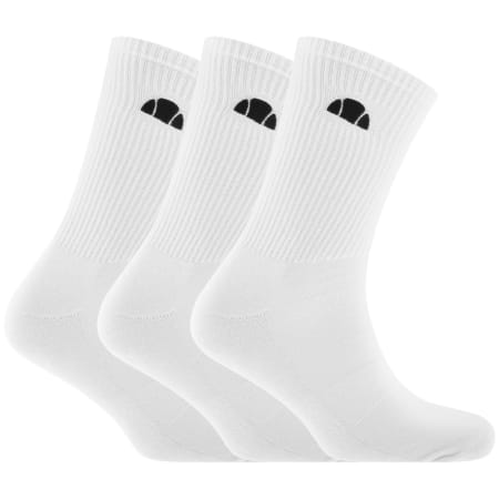 Product image for Ellesse Alacre 3 Pack Crew Socks White