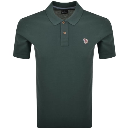 Product image for Paul Smith Zebra Logo Badge Polo T Shirt Green
