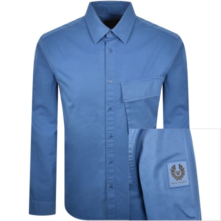 Product image for Belstaff Scale Long Sleeved Shirt Blue