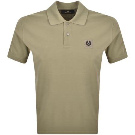 Product image for Belstaff Logo Polo T Shirt Fatigue Green