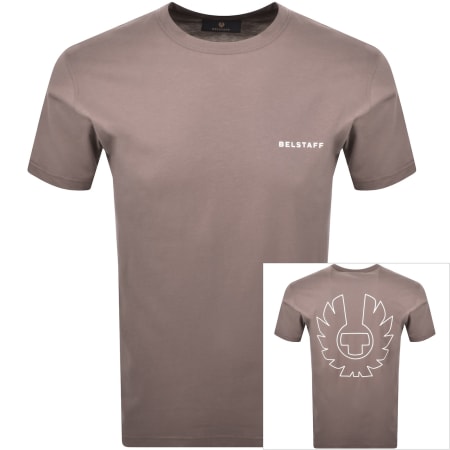 Product image for Belstaff Border T Shirt Asphalt Brown