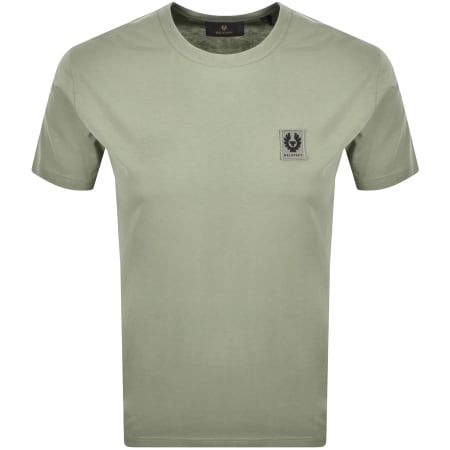 Product image for Belstaff Short Sleeve Logo T Shirt Lichen Green