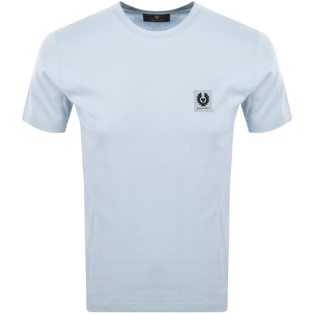 Product image for Belstaff Short Sleeve Logo T Shirt Sky Blue