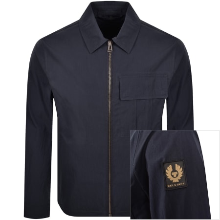 Product image for Belstaff Cargo Overshirt Dark Ink Navy