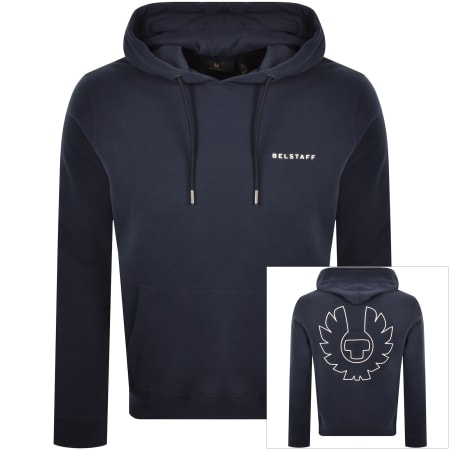 Product image for Belstaff Border Hoodie Dark Ink Navy