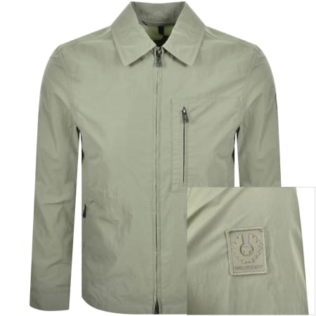 Product image for Belstaff Grid Overshirt Lichen Green