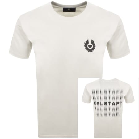 Product image for Belstaff Short Sleeve Shadow Logo T Shirt Cream