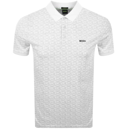 Product image for BOSS Paddy Striped Polo T Shirt White