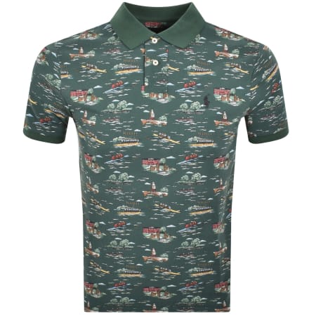 Product image for Ralph Lauren Custom Slim Polo T Shirt Green