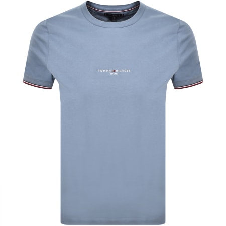 Product image for Tommy Hilfiger Tipped T Shirt Blue