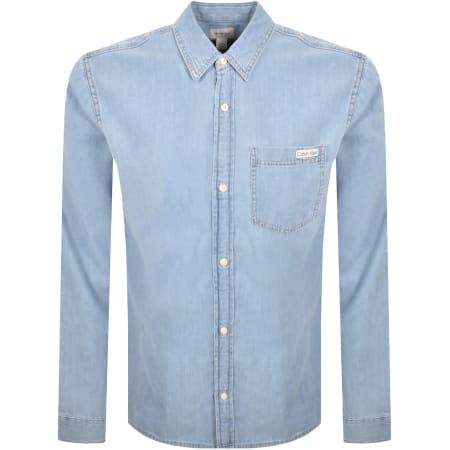 Product image for Calvin Klein Jeans Long Sleeve Denim Shirt Blue