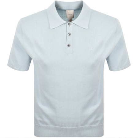 Product image for Calvin Klein Knitted Polo Blue