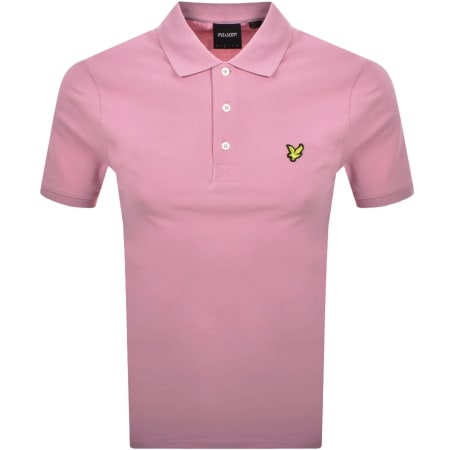 Product image for Lyle And Scott Plain Polo T Shirt Pink