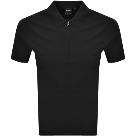 Product image for Lyle And Scott Ottoman Zip Polo T Shirt Black