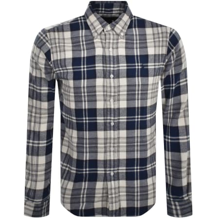 Product image for Ralph Lauren Check Long Sleeve Shirt Navy