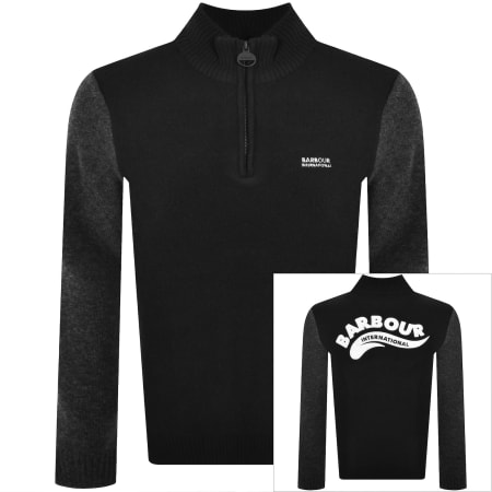 Product image for Barbour International Knitted Sweatshirt Black