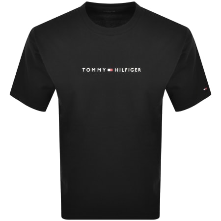 Product image for Tommy Hilfiger Logo T Shirt Black