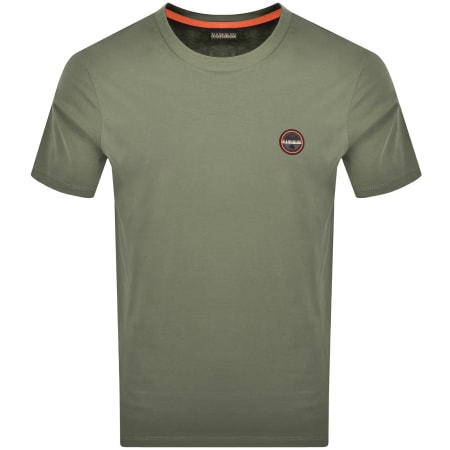Product image for Napapijri Salis Logo T Shirt Khaki