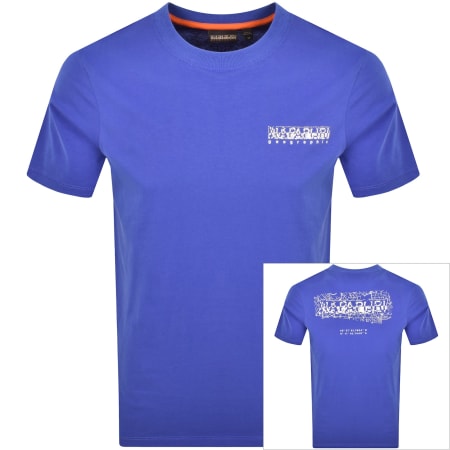 Product image for Napapijri Turrach Logo T Shirt Blue