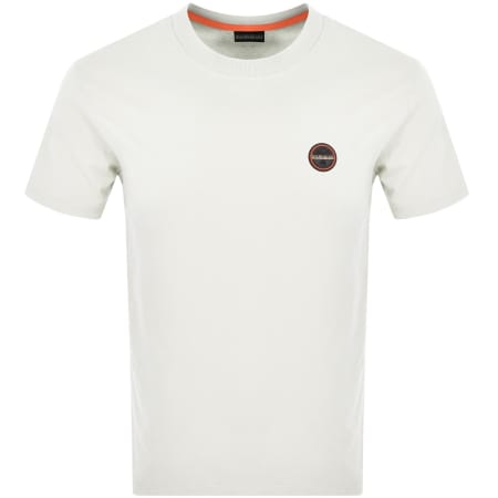 Product image for Napapijri S Badge T Shirt Off White
