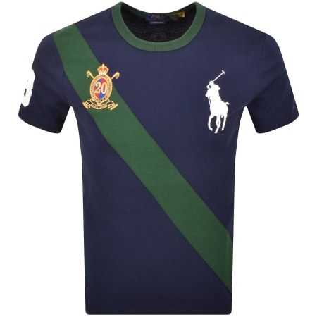 Product image for Ralph Lauren Crew Neck Slim Fit T Shirt Navy