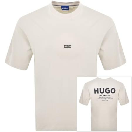 Product image for HUGO Blue Nalono T Shirt Cream