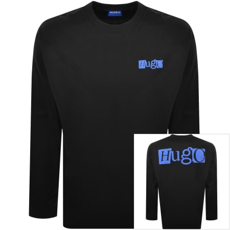 Product image for HUGO Blue Nilcrew T Shirt Black