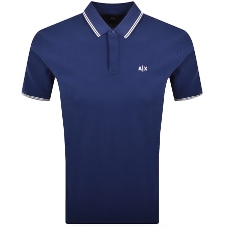 Product image for Armani Exchange Polo T Shirt Beacon Blue