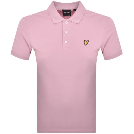 Product image for Lyle And Scott Plain Polo T Shirt Pink