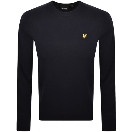 Product image for Lyle And Scott Cotton Merino Jumper Navy