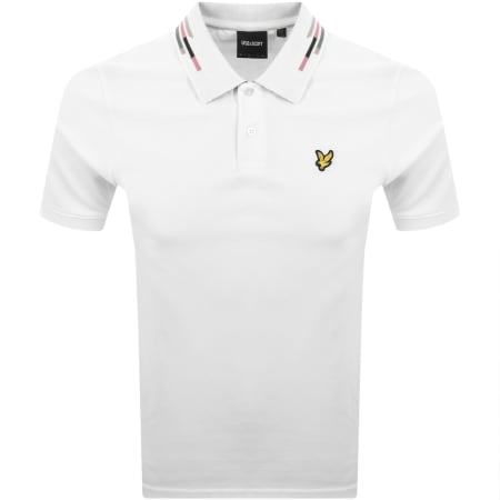 Product image for Lyle And Scott Striped Tipped Polo T Shirt White