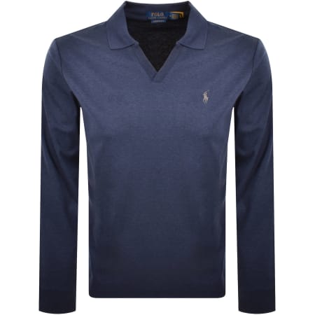 Product image for Ralph Lauren Custom Slim Fit Polo T Shirt Navy