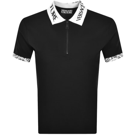 Product image for Versace Jeans Couture Liquify Polo T Shirt Black