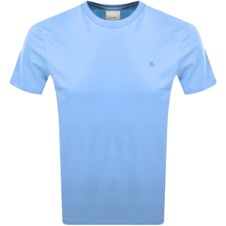 Product image for Calvin Klein Chest Logo T Shirt Blue