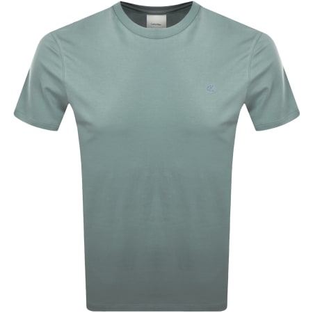 Product image for Calvin Klein Chest Logo T Shirt Stormy Sea