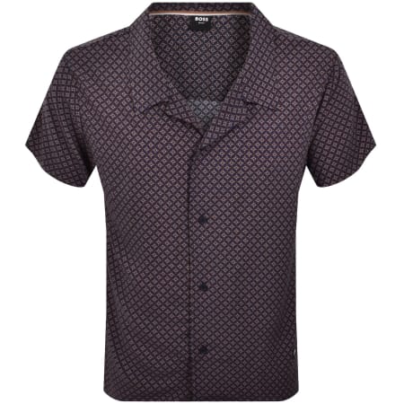 Product image for BOSS Short Sleeve Beach Shirt Navy