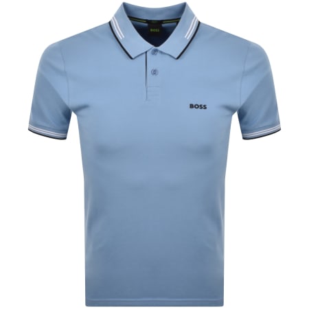Product image for BOSS Paul Polo T Shirt Open Blue