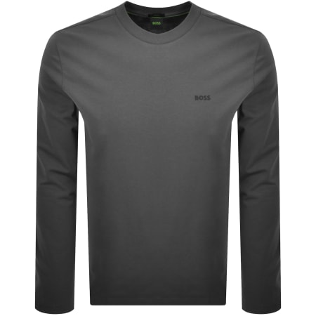 Product image for BOSS Long Sleeved Stretch T Shirt Grey