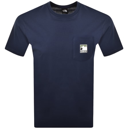 Product image for The North Face Mountain Logo T Shirt Navy