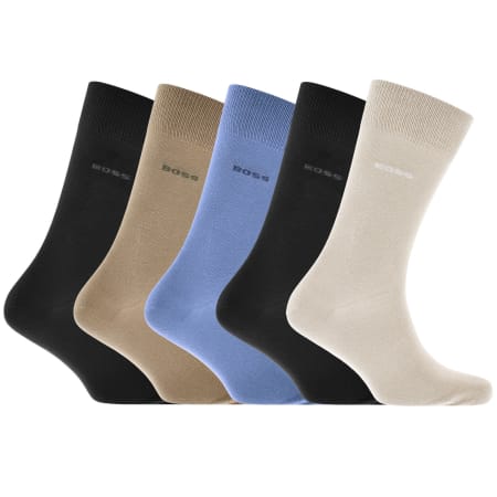Product image for BOSS 5 Pack Logo Crew Socks