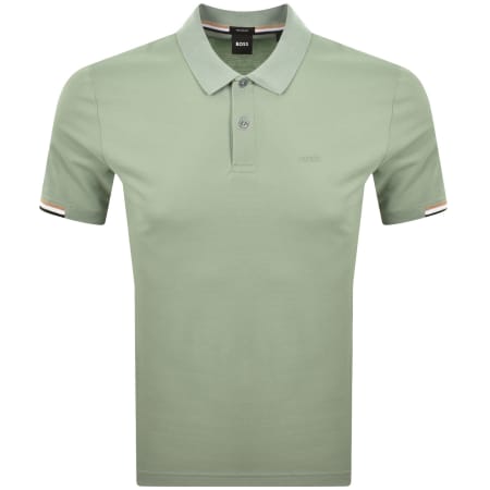 Product image for BOSS Parlay 147 Mercerised Polo Green