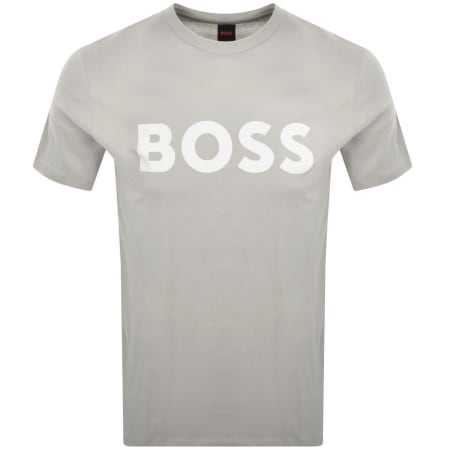 Product image for BOSS Thinking 1 Logo T Shirt Open Grey