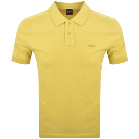 Product image for BOSS Prime Polo T Shirt Medium Yellow
