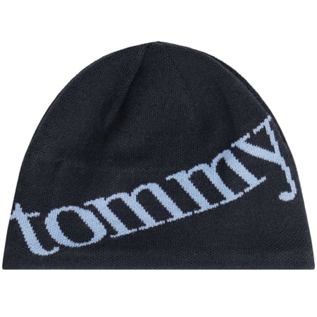 Product image for Tommy Jeans Script Skull Beanie Hat Navy